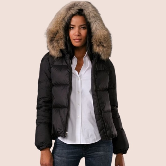 theory hooded puffer coat